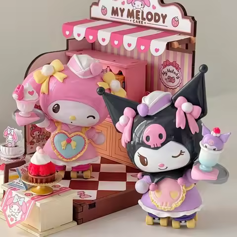 Genuine In Stock Toptoy Sanrio Characters Roller Skating Restaurant Series Blind Box Desktop Decorat