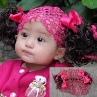 [Z107] Super Cute Baby Girl One Hundred Days Old Photography Photo Matching Wig Headband Children's 