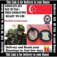 (SG seller)Dog Tag id tag SAF ID TAG singapore military dog tags , saf army dog tag / SAF TAG / Fast