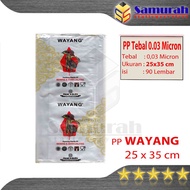 Pp Wayang Plastic Width 25x35 - 25 x 40-25 x 45 03 Micron/0.03 mic/Clear Plastic Width 25x35 - 25x40 - 25x45 cm Plastic Cake Market Snack Clothes Bag