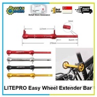 LITEPRO Easy Wheel Extender Bar EZ Extension Rod For 3sixty Pikes Folding Bike