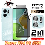 For Honor X6d 5G Anti-Privacy Hydrogel Film and Camera Flim For Honor X6D HONOR X6d X6A A6B A6C Hono