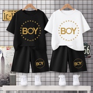 BH414+F414b 2-Piece Children's Set T-Shirt + Shorts.can Be Worn By Both Boys And Girls.comfortable E