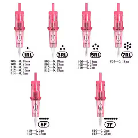 2025 New Permanment Make Up Tattoo Cartridge Needle 0.2mm/0.25/0.3/0.35mm 0601RL 0801RL 1001RL 1201R