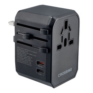Crossing World Travel Adapter 45w With 2 USB C And 2 USB 3.0 A