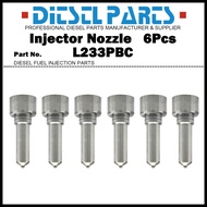 6x Diesel Fuel Injector Nozzle Tips L233PBC for Hyundai HD160 HD170 HD250 HD260 Universe Express D6C