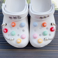 14 chiếc cầu vồng M & M Giày nữ quyến rũ tự làm trang trí Giày Croc jibitz Phụ Kiện Giày