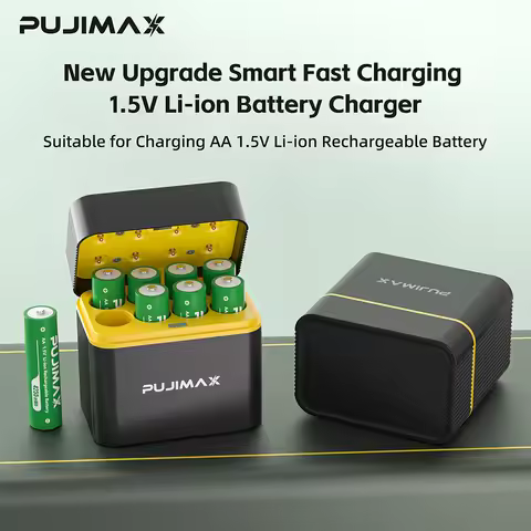 PUJIMAX High Capacity 4255mWh Rechargeable Lithium Battery AA Lithium-ion Batteries with Quick Charg