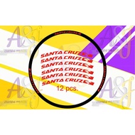 santa cruz wheel rims bicycle design set stickers
