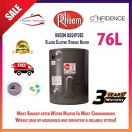 Rheem 76L 85SVP20S Classic Electric Storage Water Heater (Vertical Heater) | 3 Years Local Warranty | Made In Mexico | Fast Express Delivery