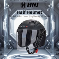 HNJ Helmet Motor Half Double Visor Safety Motorcycle Murah Open Face