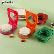 HUAIHAO Stainless Steel Round Sandwich Press Mold Sealer Non-Stick Leak-Proof Kawaii Design for Meal