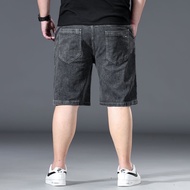 Special Denim Shorts Cropped Pants Plus Straight Middle Pants Fat Breeches Fat Guy Denim Shorts Fat 