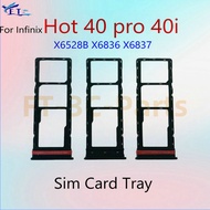 For Infinix Hot 40 40 pro 40i X6528B X6836 X6837 Sim Card Tray Slot Sim Card Holder Replacement Part