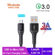 Mcdodo 3A Cable USB to Micro USB QC 3.0 Fast Charging Data Cable For Android mobile phone CA-228