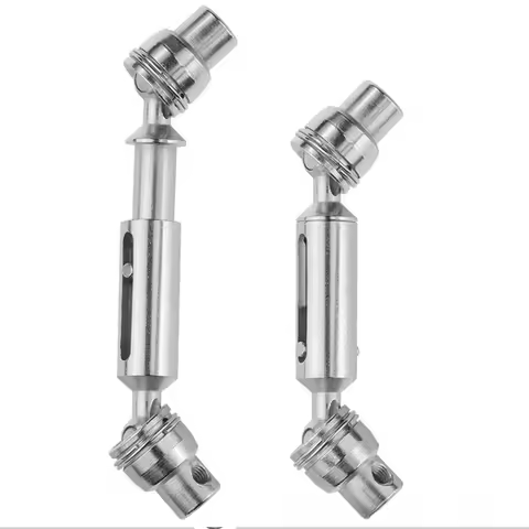 2pcs Metal Drive Shaft 1/12 Simulated Steel Driveshaft for WPL D12 C14 C24 B14 B24 B16 B36 C64-1 MN 