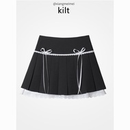 Pleated Skirt Skirt Lace Lace Bow Skirt/rwth