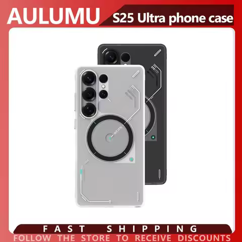 AULUMU S25 Samung S25 Ultra Luminous Semi Transparent All Inclusive Anti Drop Magnetic Phone Case Ma