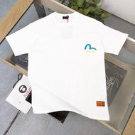 EVISU/Fushenla 2026 Round Neck Short-Sleeved T-Shirt Couple Style Men Style Top Trendy Heavy Two-Lin
