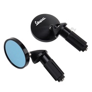 22MM อลูมิเนียมรถจักรยานยนต์กระจกปลายบาร์รอบสําหรับ Vespa Sprint 50/150 Primavera 50/150 GTS 150/250
