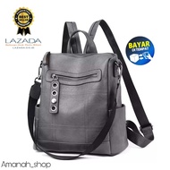 TAS RANSEL WANITA TERBARU 2022 (COD) TAS RANSEL WANITA IMPORT MODEL TERBARU 2022 / TAS RANSEL WANITA