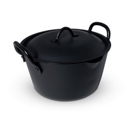 日本Summit-日本燕三条製鐵流 鐵炸鍋系列 雙柄高身連蓋炸鍋 20cm