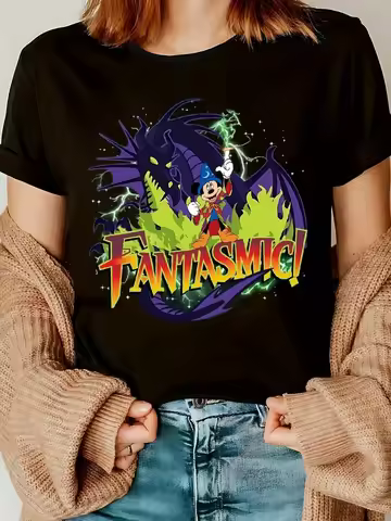 Women's Disney Mickey Mouse Wizard's Fantasmic Dragon T-Shirt - Magic Series Official Disney Costume
