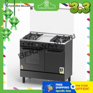 Zanussi 4 Burner 62L Free Standing Gas Cooker With Gas Oven ZCG940K | Gas Cooker Stove Dapur Gas 煤气炉