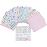24 Sheets Pattern Paper Pack Floral Cardstock Papers Pad Decorative Scrapbook Cardstock Collection S