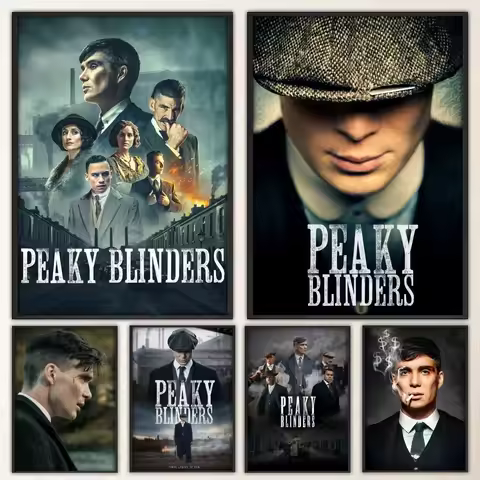 P-Peaky B-Blinders TV Poster Fancy Wall Sticker for Living Room Bar Vintage Decorative Painting Midd