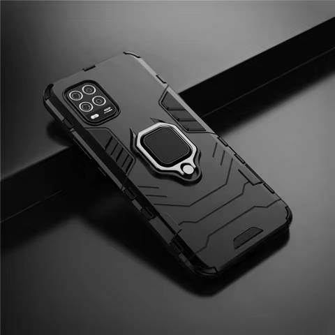 For Xiaomi Mi 10 Lite Case 6.57" Ring Stand Back Cover For Xiaomi Mi 10Lite 5G Mi10Lite Bumper Funda