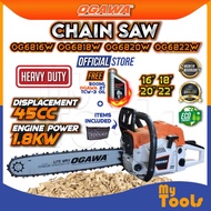 Mytools Ogawa 16" 18" 20" 22" Chainsaw Heavy Duty Gasoline Chain Saw Free 2T
