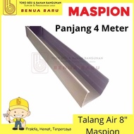 Talang Air Kotak PVC 8 inch abu abu / Talang Air 8"