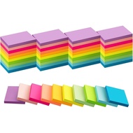 Note Sticky Home 1.5x2 Self-Adhesive 50 Notebook Colors Sticky Pad Office Retro Color Recyclable She