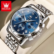 OLEVS Jam Tangan Cowok Keren 2023 Anti Air Original Import  Kronograf Multifungsi Elegan Mewah Jam T