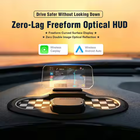 HUD‑V5 Car Navigation, Ultra‑HD HUD, OBD & Cigarette Lighter supported, CarPlay & Android Auto compa