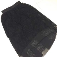 🉐🉐🉐優惠免運🉐🉐🉐✨全新美品✨日本UNIQLO副牌GU前短後長黑色蕾絲短裙