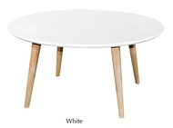 3ft Solid Rubberwood Round Coffee Table