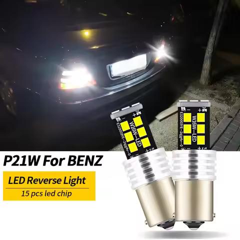 2pcs LED Reverse Light Blub Lamp P21W BA15S Canbus For Mercedes Benz W220 C215 W416 W463 X164 W163 W