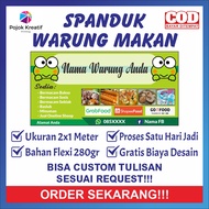 Spanduk Sepanduk Bener Banner Baner Benner Backdrop Promosi Warung Warkop Warteg Makanan Bakso Sosis