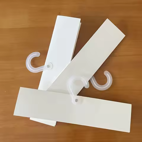 50pcs Fabric Swatch Header Hanger Blank White Card Plastic J Hook Leather Rug Sample Swatch Cloth Pa