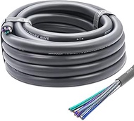 RECOIL 20-Feet 9-Conductor Speaker Cable, 16AWG Pure OFC, Ultra-Flex and Easy Peel Jacket, 4-Channel