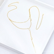 Tassel Fashion Sterling Silver Temperament Letter Clavicle Chain Necklace luck Light Luxury Female C