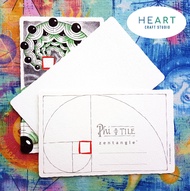 [Original] Zentangle Phi Tiles (10 Tiles Per Set) White/ Black/ Renaissance/ Grey
