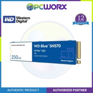 ◩ ◨ ♞,♘Western Digital WD SN570 250GB Blue M.2 NVMe PCIe Gen3 2280 SSD