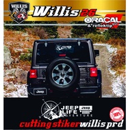 Jeep life Adventure ws67 car cutting sticker