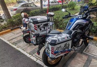 สติกเกอร์ตกแต่งรถจักรยานยนต์แบบสะท้อนแสงกันน้ำสำหรับ Honda Vfr400x Vfr500x Vfr525x ป้ายตกแต่งด้านข้า