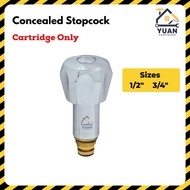 SIRIM 1/2" 3/4" Brass Concealed Stop Cock | Wall Mounting Handle Shower Stopcock | Tank Stopcock | T