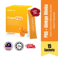BENOURISH CogniPQQ (15 sschets) | Gingko Biloba PQQ Supplement Brain Booster Memory Booster