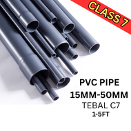 PVC PIPE TEBAL 15MM-50MM / PAIP PVC TEBAL KELAS 7 / SEBATANG MAX 5 KAKI
